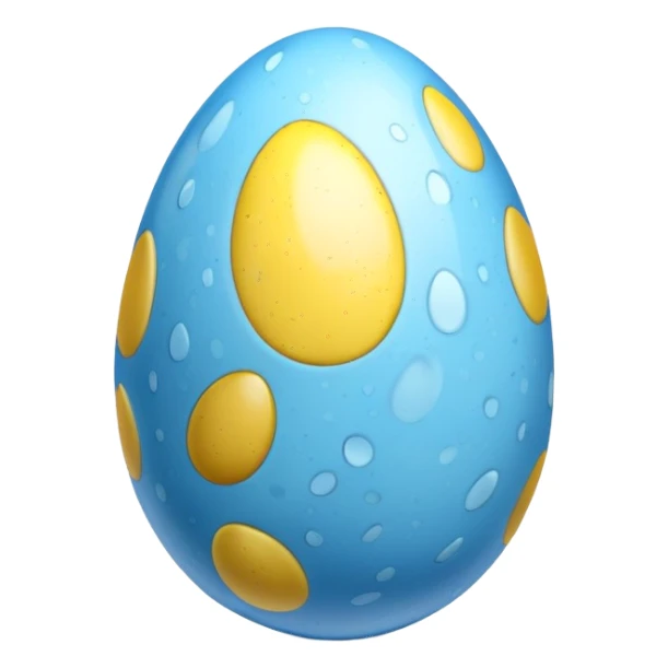 yellow and blue Easter egg sticker