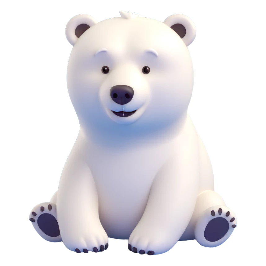 Polar bear sticker