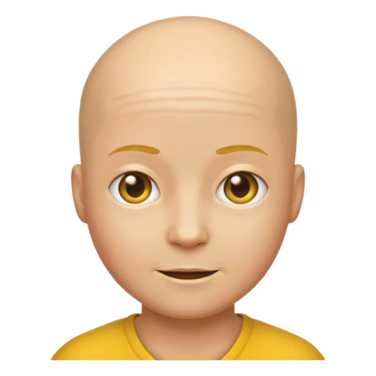 an emoji with no face bald sticker