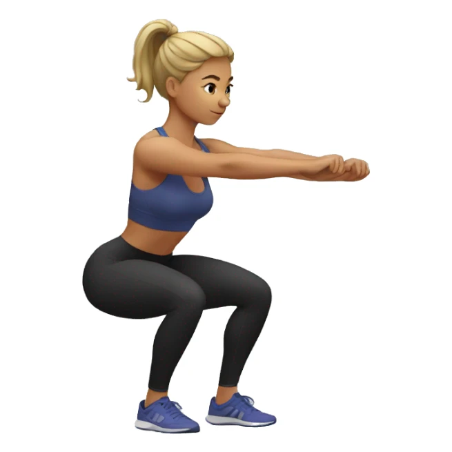  woman doing squats  sticker