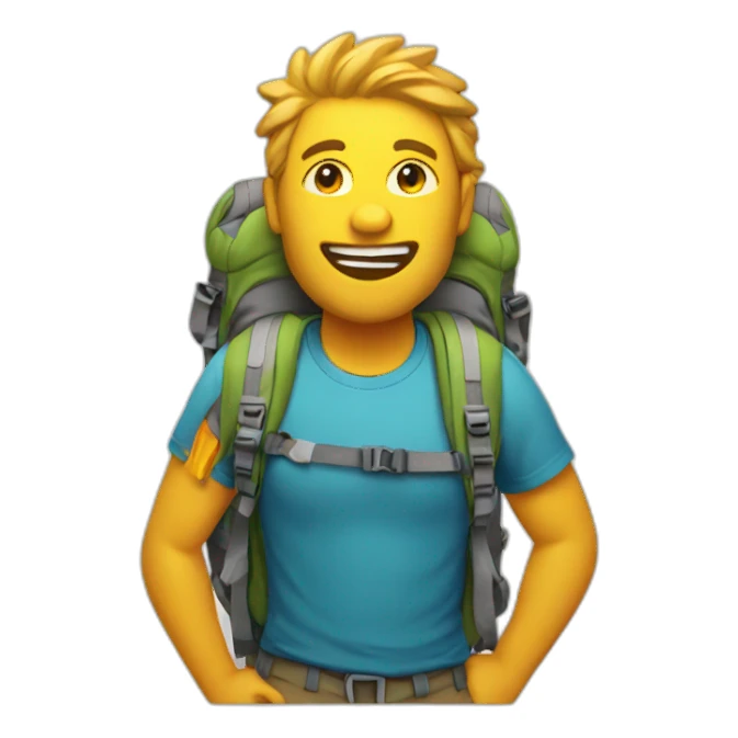 hiking in the sun sticker