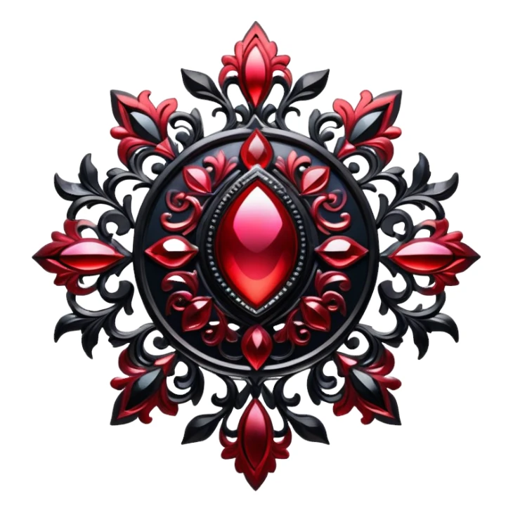  Black-Red-Iridescent-Decoration sticker