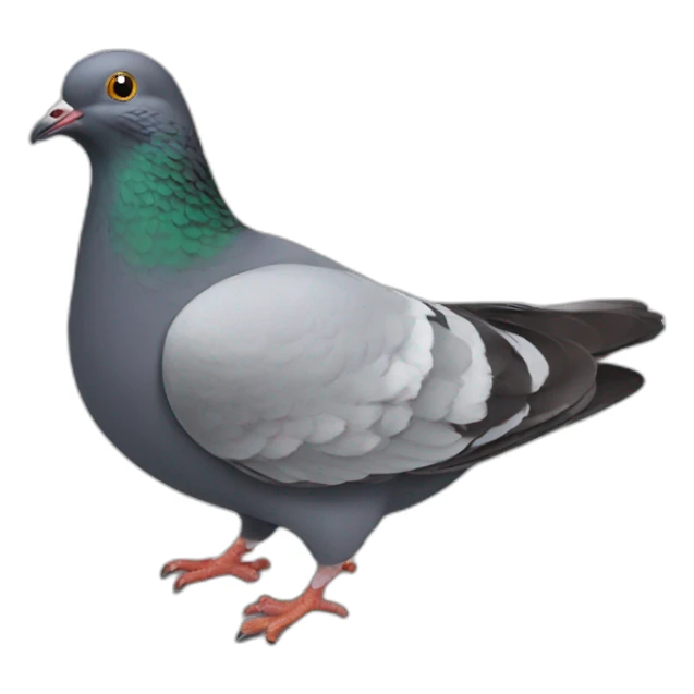 pigeon eating bread sticker