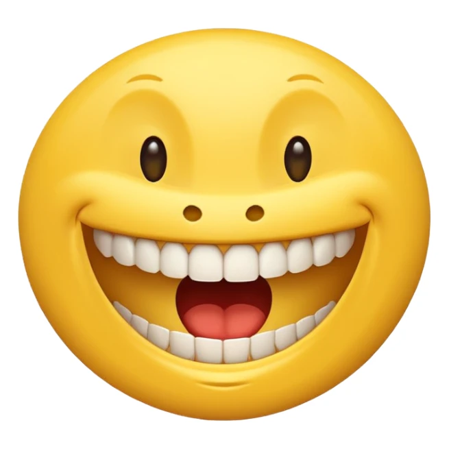 Yellow cartoon smile sticker