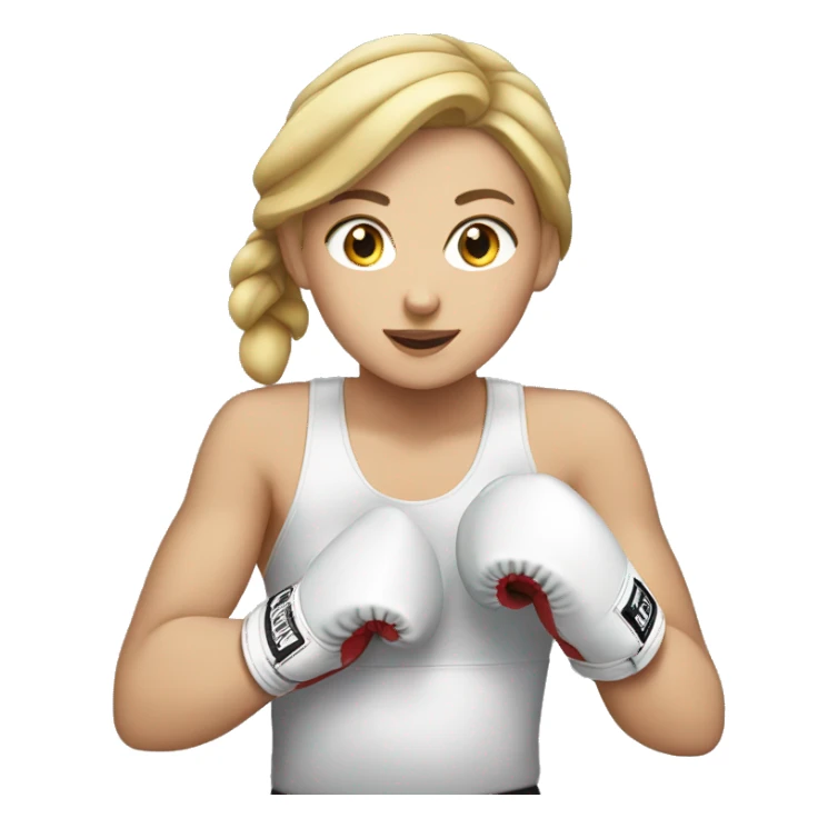 white girl boxing sticker