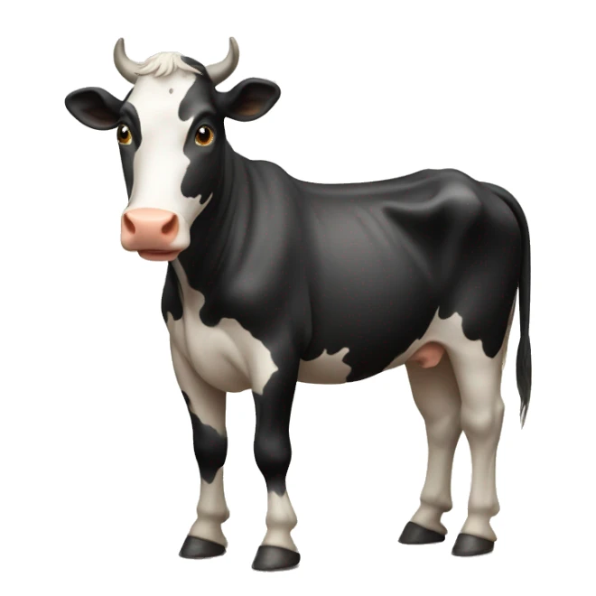 Cow on a horse sticker