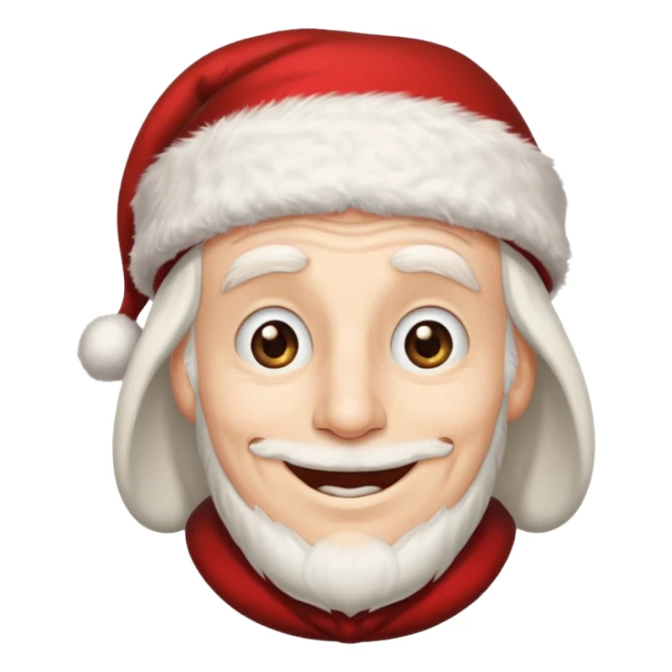 happy scrooge with Santa hat sticker