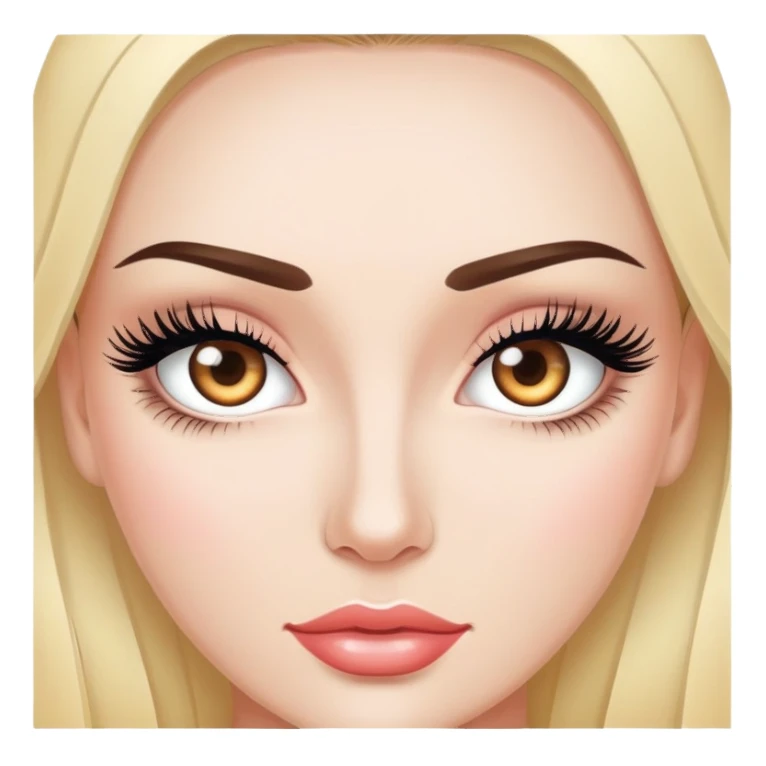 Mulher com unhas postiças e grande pestanas sticker