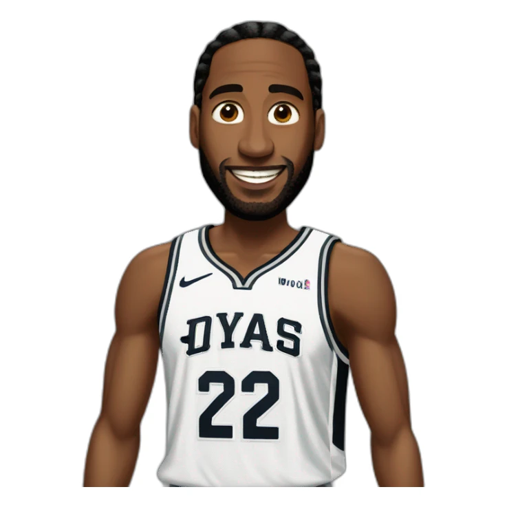 kawhi leonard playing basketball sticker