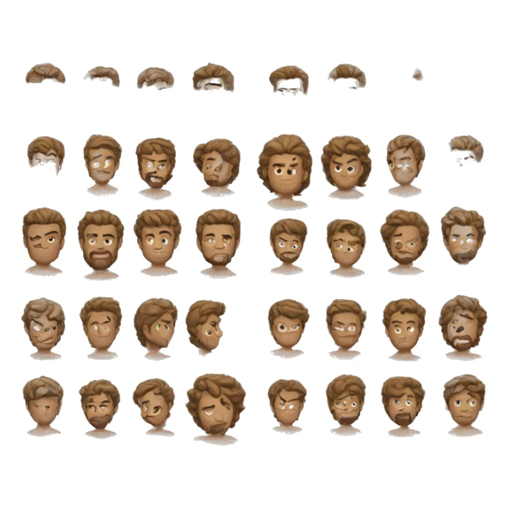 muscular and handsome men sticker