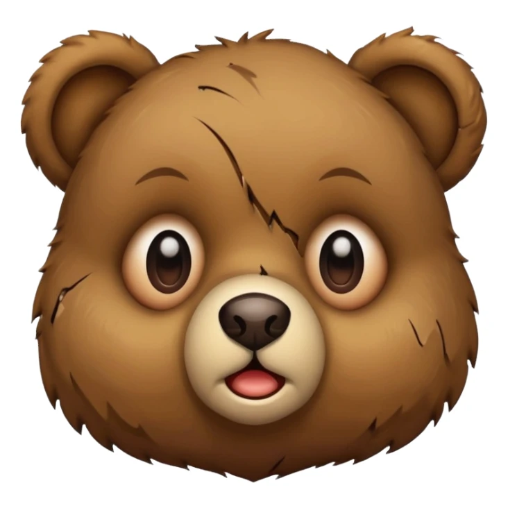 Baby teddy bear beat up sticker