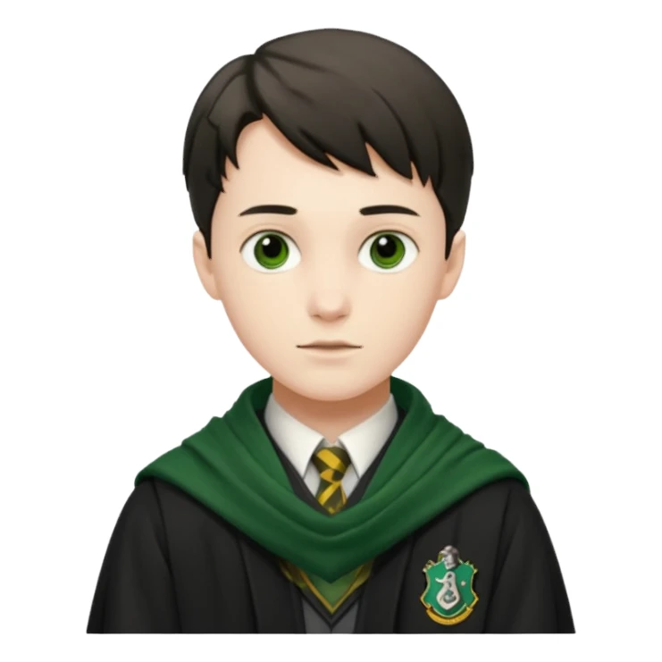 tom riddle, hogwarts uniform,  green scarf sticker
