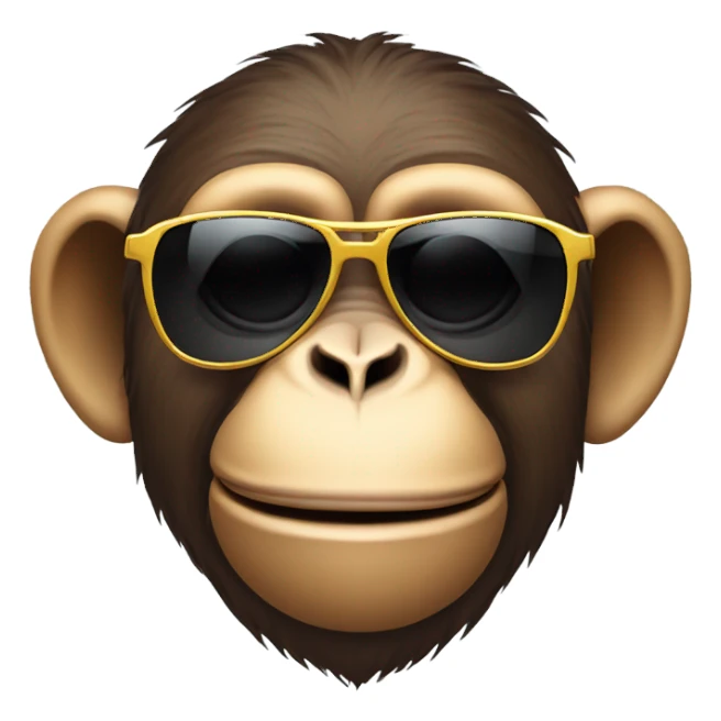 Monkey with sunglasses gambling  sticker