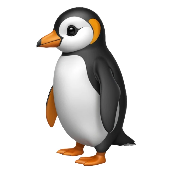 penguin walking sticker
