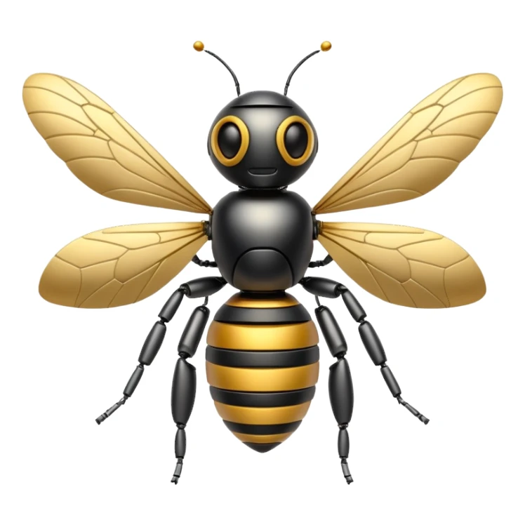 robot bee with antenna sticker