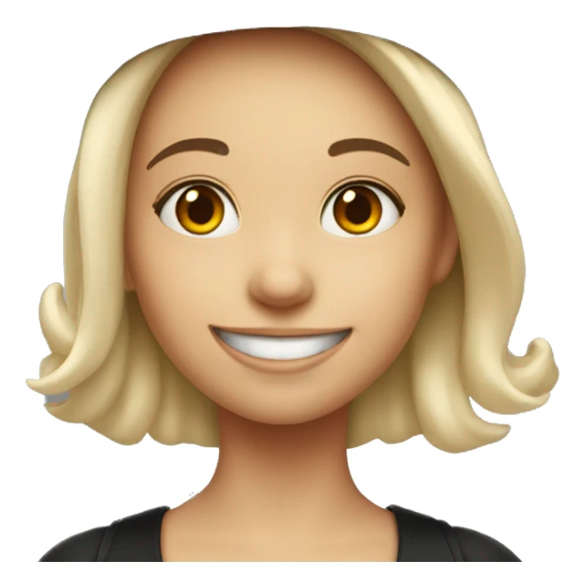 smiling girl in top hat sticker