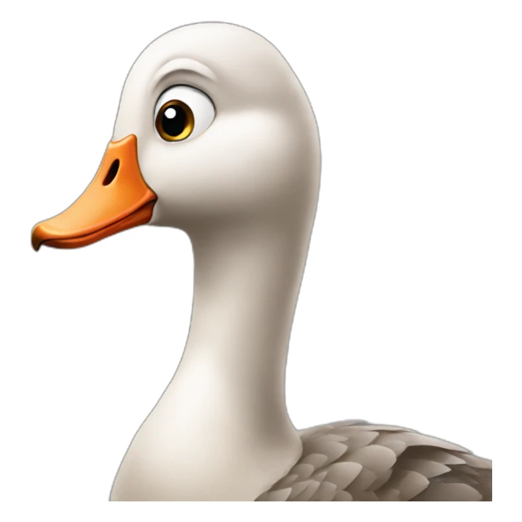 Very worried goose sticker