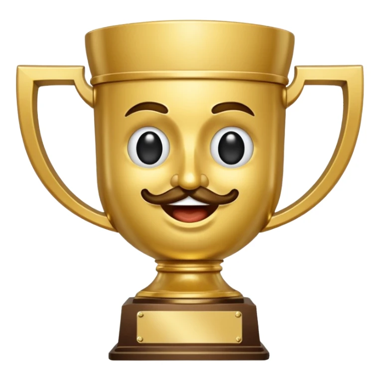Trophy with risitas sticker