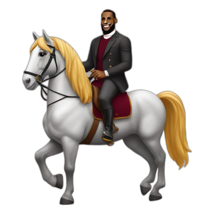Lebron james sur un cheval sticker