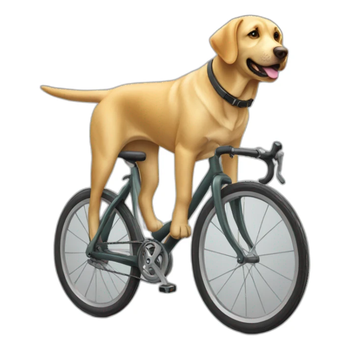 Labrador auf velo sticker