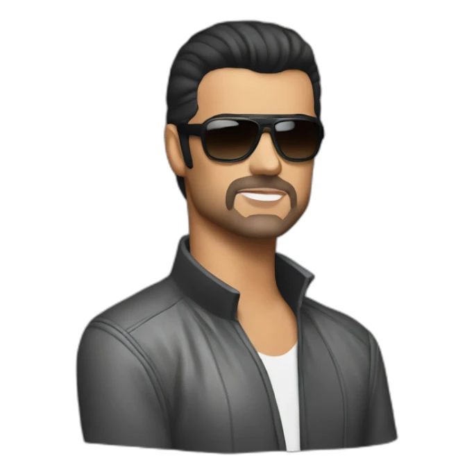 George Michael young sticker