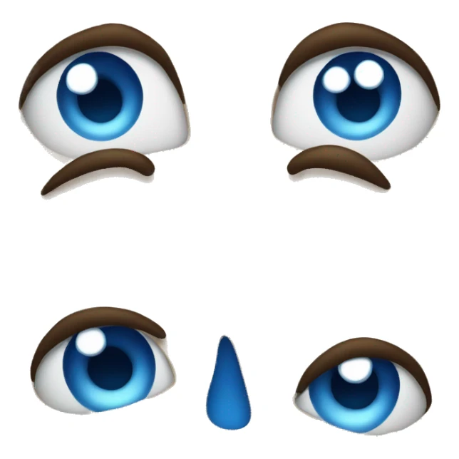 blue shocked face sticker