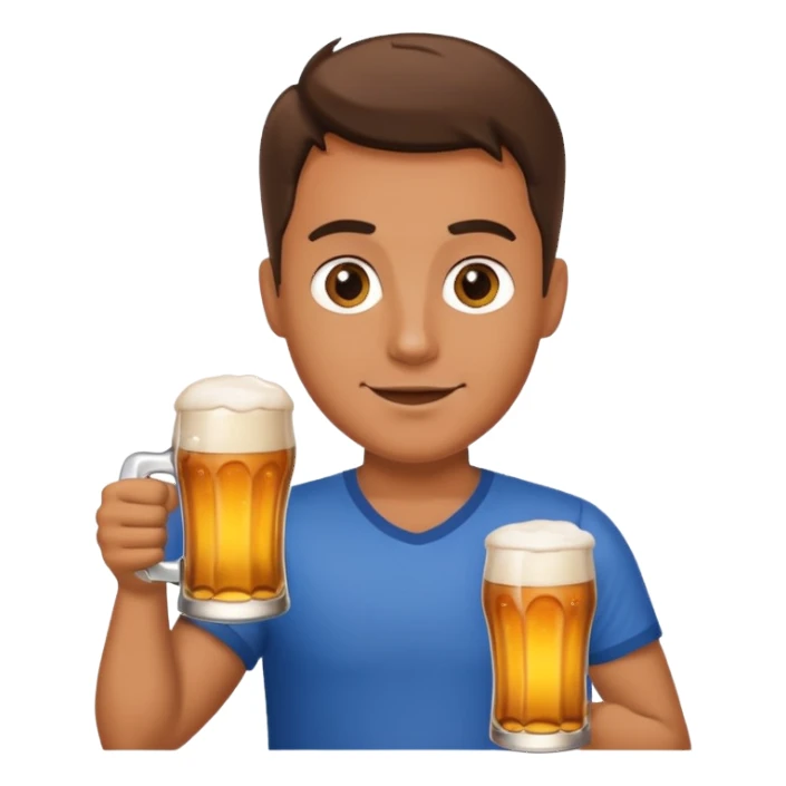 Mann mit Bier sticker