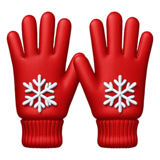 Cozy red winter gloves sticker