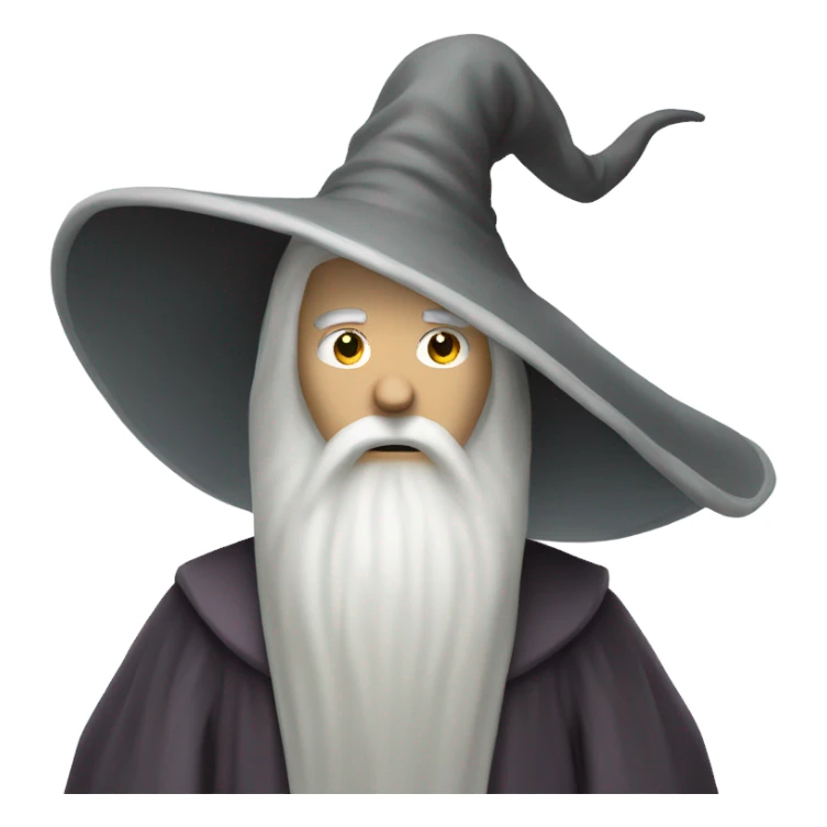 White wizzard with pointy hats sticker
