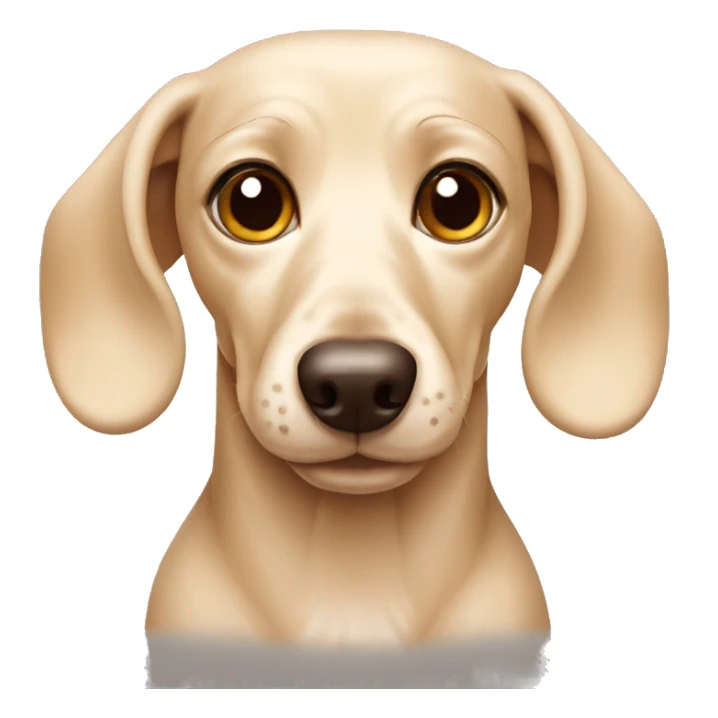 Cream dachshund  sticker