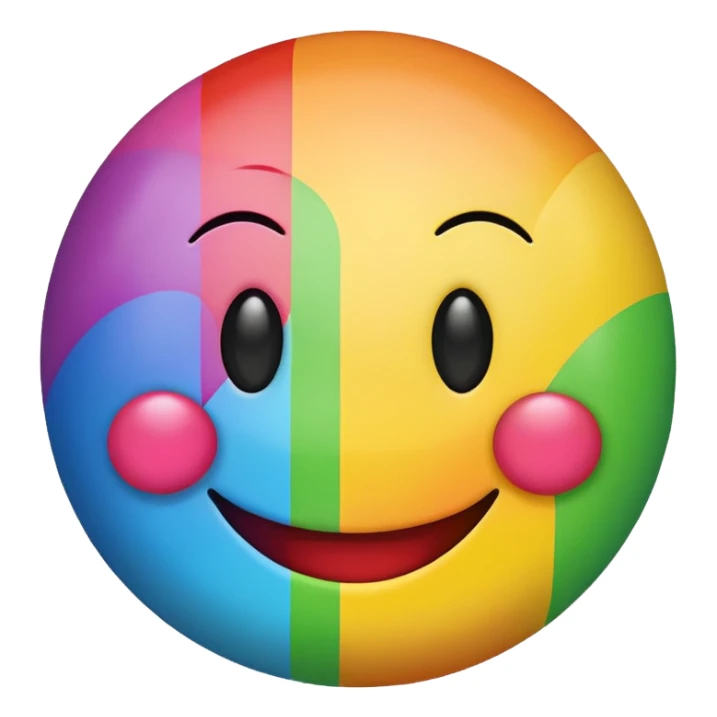 rainbow smiley face sticker