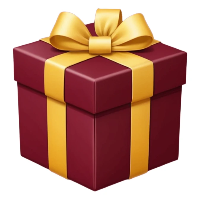 Caixa de Presente na cor bordo  sticker