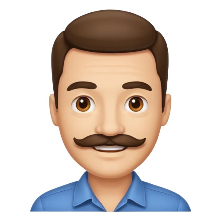 Smile with mustache  sticker