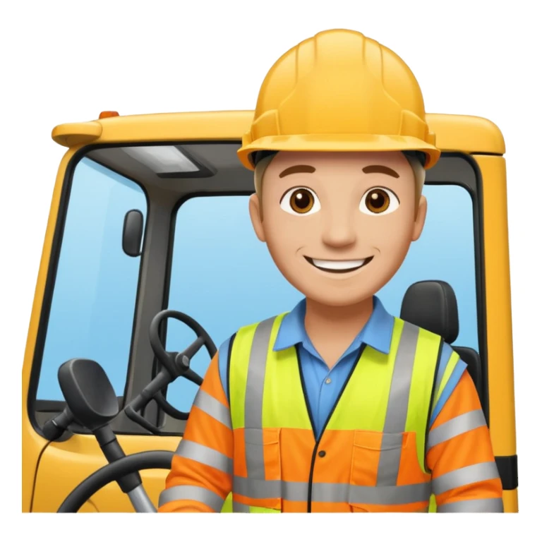 Scaffolder driving lorry after passing driving test sticker