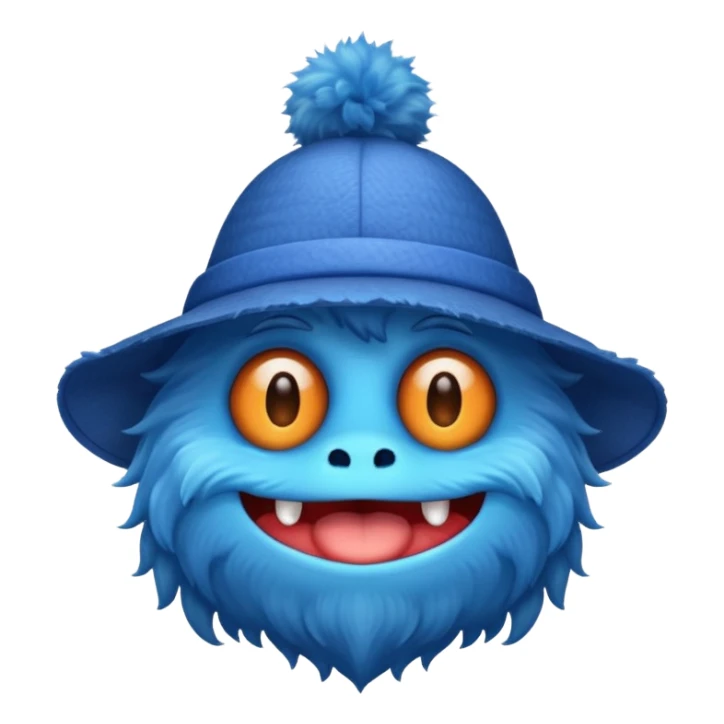 blue monster with hat sticker