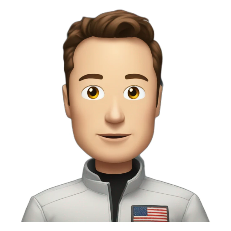Elon musk in arocket sticker