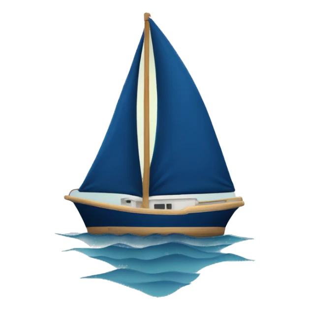 Navy blue sailboat  sticker
