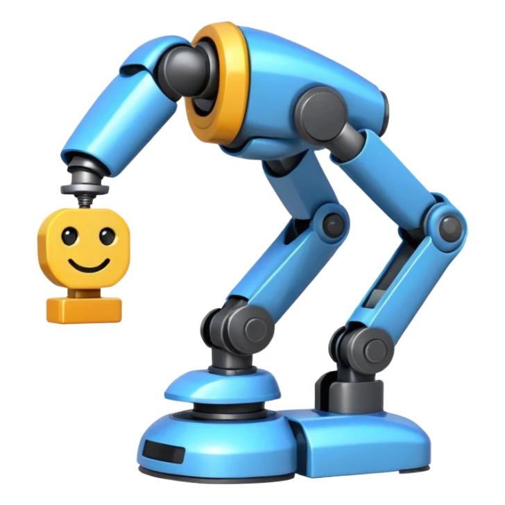 pricetag with an worker futuristic robot sticker