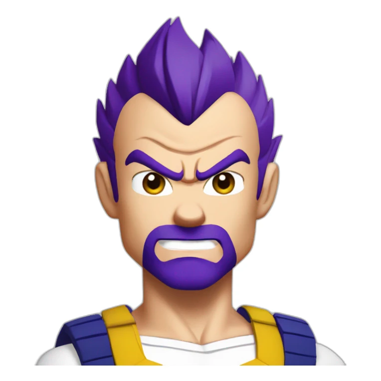 Vegeta purple hair without eyebrows sticker