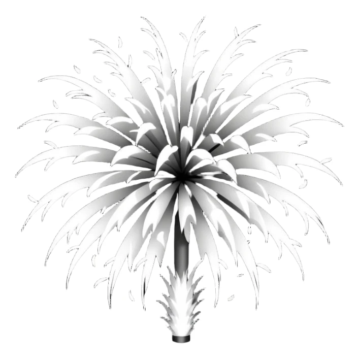 black and white firework emoji sticker