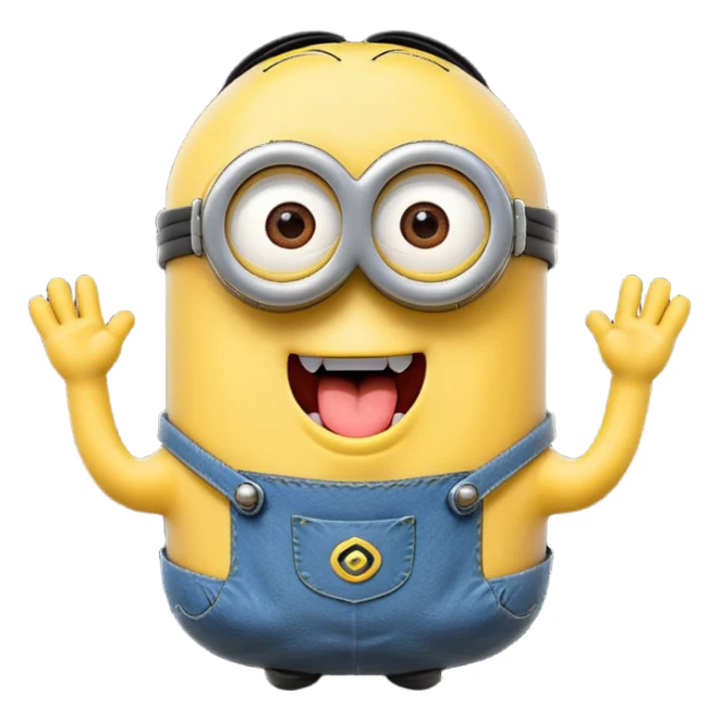 minion with tongue out  sticker