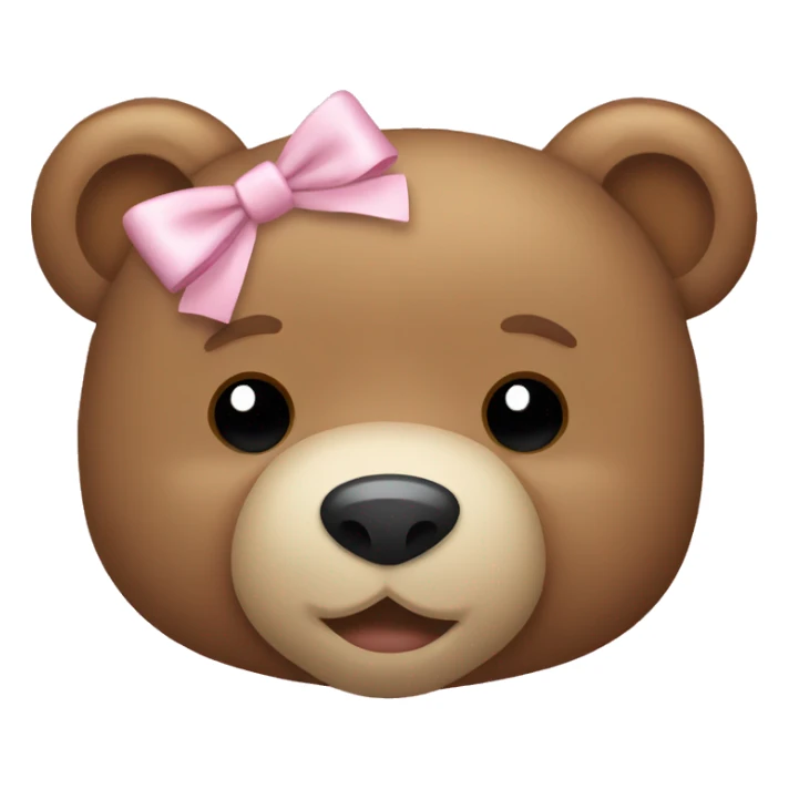 Teddy bear with light pink bow  sticker