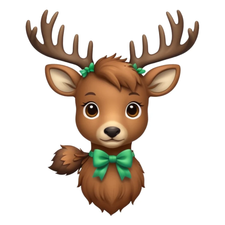 Олень с бантиком sticker