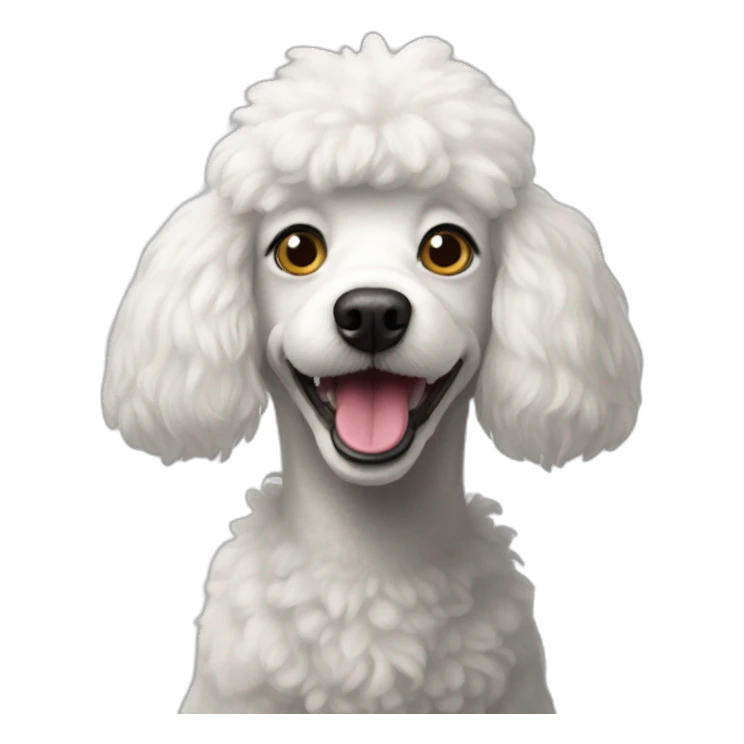 White poodle as murloc sticker