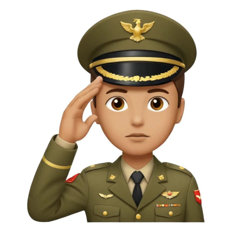 soldier saluting sticker