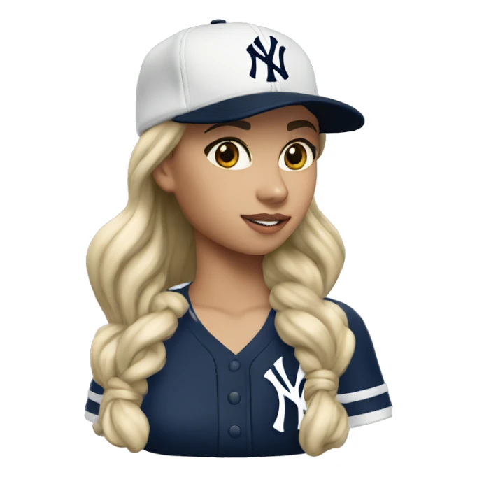 Girl New York Yankees cap sticker