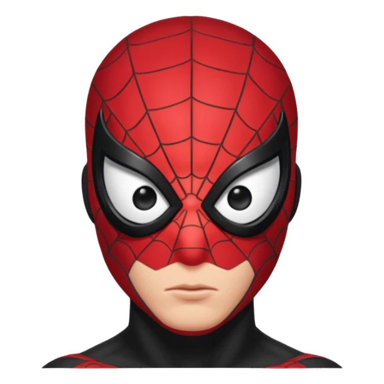 Spiderman face black costume sticker