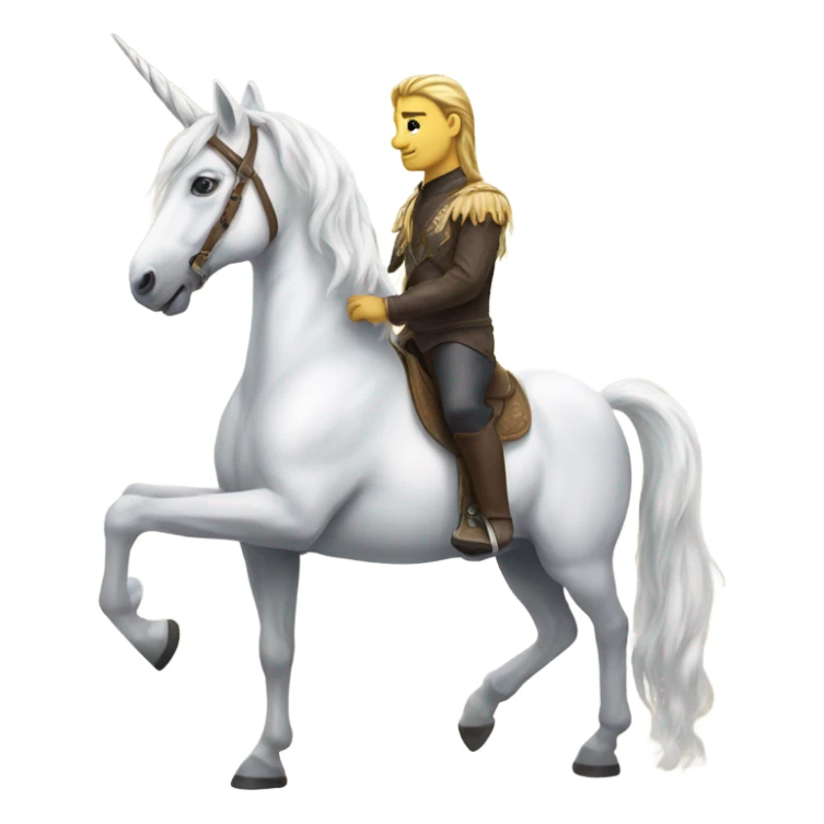 unicorn on a horse sticker