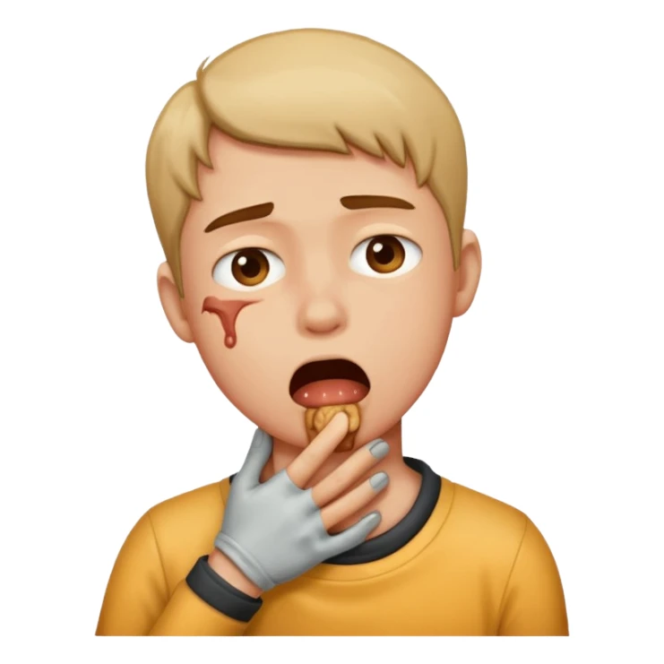 choking self emoji  sticker