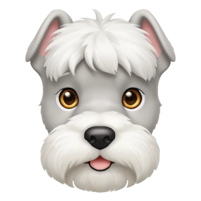minature white schnauzer sticker